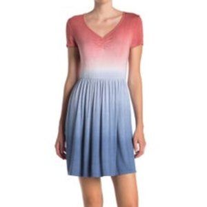 Good Luck Gem V Neck Tri Color Dress